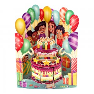 Felicitare, Santoro, Design Tort Aniversar Felicitare, Santoro, Design Tort Aniversar