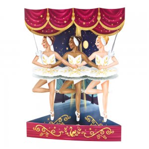 Felicitare, Santoro, Design Balet, 3d Pop-up, Sculptura Hartie Felicitare, Santoro, Design Balet, 3d Pop-up, Sculptura Hartie