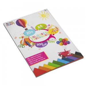 Set carton colorat Creative Craft, A4, 300 g, 20 coli Set carton colorat Creative Craft, A4, 300 g, 20 coli
