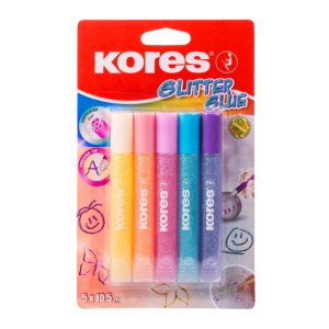 Lipici Kores, culori pastelate, 10 g, 5 culori/blister