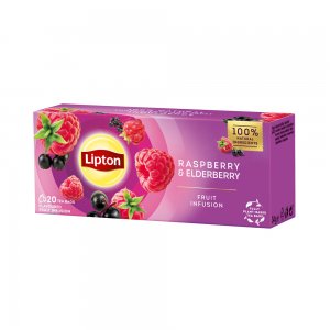 Ceai Lipton, Zmeura Si Soc, 20 Plicuri/cutie