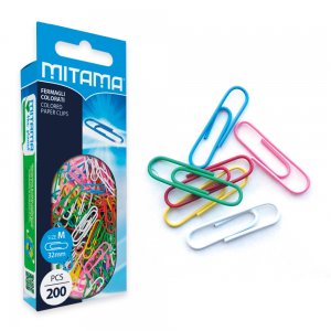 Set Agrafe Hartie Mitama, 200 Bucati, 28 Mm