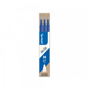 Rezerva roller cu gel Pilot Frixion Ball, 0.7 mm, albastru, 3 bucati/set Rezerva roller cu gel Pilot Frixion Ball, 0.7 mm, albastru, 3 bucati/set