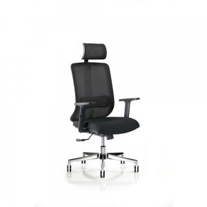 Scaun Vertigo, Cu Tetiera, Stofa, Negru