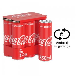 Bautura Racoritoare Carbogazoasa Coca-cola, 0.33 L, 6 Bucati/bax, Eticheta Sgr Bautura Racoritoare Carbogazoasa Coca-cola, 0.33 L, 6 Bucati/bax, Eticheta Sgr