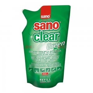 Rezerva Detergent Geamuri Sano Clear Green, 750 Ml