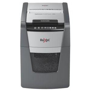 Distrugator Documente Automat Rexel Optimum 90x, P4, Cross-cut (confeti), 90 Coli, Cos 34l, Negru-g