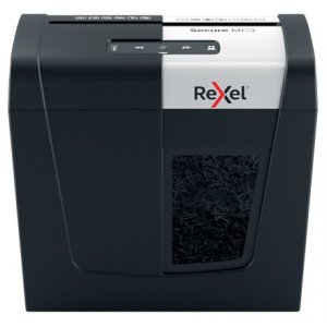 Distrugator Documente Manual Rexel Secure Mc3, P5, Micro-cut (particule), 3 Coli, 10l, Negru-arginti