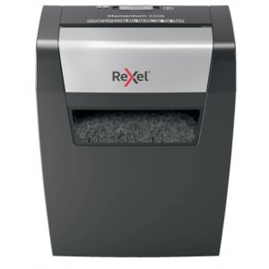 Distrugator Documente Manual Rexel Momentum X308, P3, Cross-cut (confeti), 8 Coli, Cos 15l, Negru