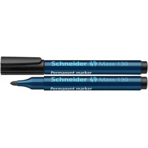Permanent Marker Schneider Maxx 130, Varf Rotund 1-3mm - Negru Permanent Marker Schneider Maxx 130, Varf Rotund 1-3mm - Negru