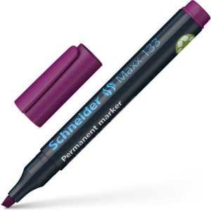 Permanent Marker Schneider Maxx 133, Varf Tesit 1+4mm - Violet Permanent Marker Schneider Maxx 133, Varf Tesit 1+4mm - Violet