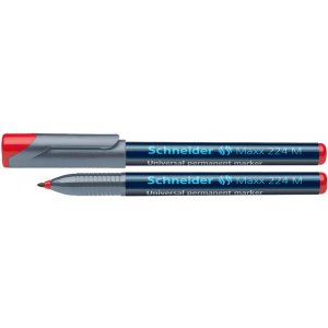 Universal Permanent Marker Schneider Maxx 224 M, Varf 1mm - Rosu Universal Permanent Marker Schneider Maxx 224 M, Varf 1mm - Rosu
