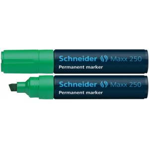Permanent Marker Schneider Maxx 250, Varf Tesit 2+7mm - Verde Permanent Marker Schneider Maxx 250, Varf Tesit 2+7mm - Verde