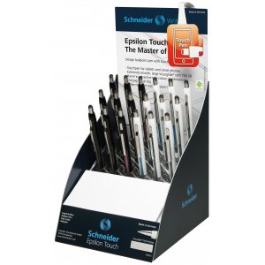 Display Schneider Epsilon Touch Xb, 18 Pixuri - (5 X Alb/silver, 5 X Negru/auriu, 4 X Alb/bleu, 4 X