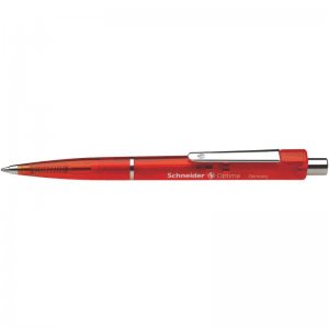 Pix Schneider Optima, Accesorii Metalice, Corp Rosu Translucent - Scriere Rosie