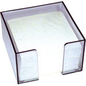 Suport Plastic Pt, Cub Hartie, 9x9x7 Cm-transparent