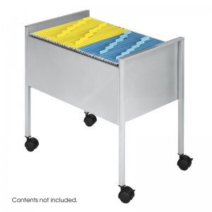 Suport Metalic Mobil Pentru 80 Dosare Suspendabile A4, Safco - Argintiu