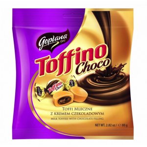 Caramele Toffino Choco, cu Umplutura de Ciocolata, 80 g, Caramele cu Ciocolata, Caramele Ciocolata, Caramele Umplute, Caramele Toffino, Caramele Dulci, Caramele cu Umplutura de Ciocolata, Caramele cu Crema, Caramele Crema Ciocolata