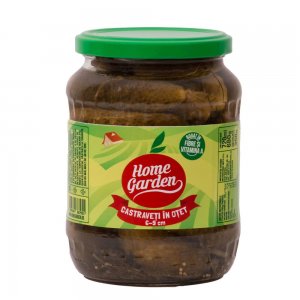 Castraveti in Otet Home Garden, Dimensiune Castraveti 60-90 mm, Cantitate 720 ml 680 g Castraveti in Otet Home Garden, Dimensiune Castraveti 60-90 mm, Cantitate 720 ml 680 g
