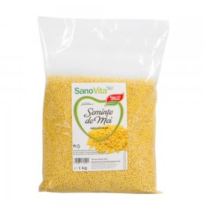 Seminte de Mei Decorticat  Sano Vita, 1KG, Seminte Sanatoase, Seminte pentru Faina, Seminte Naturale, Punga de Seminte Sano-Vita, Punga de Mei pentru Mancare
