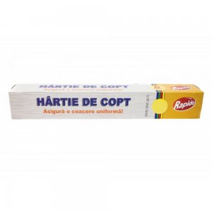 Hartie pentru Copt in Rola RAPIDO, 0.3x50 m, Pergament pentru Tavi, Hartie Cerata de Copt, Hartie de Copt in Rola, Hartie Pergament pentru Copt, Hartie de Copt Maro, Hartie de Copt Termorezistenta, Hartie de Copt