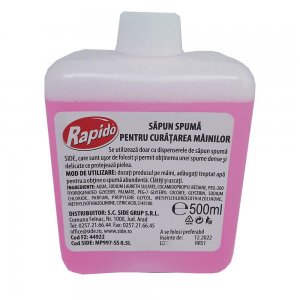 Sapun Lichid Spuma RAPIDO, 500 ml, pentru Dispensere Sapun Spuma Side, Sapun Spuma pentru Dispenser, Sapun Spuma pentru Dozator, Sapunuri Spuma pentru Dozatoare si Dispensere, Sapunuri Spuma RAPIDO 500 ml, Sapunuri Lichide Spuma, RAPIDO Sapun Spuma