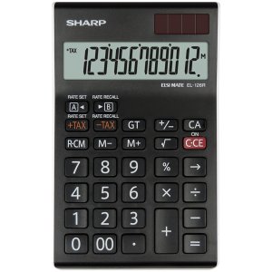 Calculator De Birou, 12 Digits, 155 X 97 X 12 Mm, Dual Power, Sharp El-126rwh - Negru/alb Calculator De Birou, 12 Digits, 155 X 97 X 12 Mm, Dual Power, Sharp El-126rwh - Negru/alb