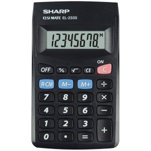 Calculator De Buzunar, 8 Digits, 103 X 60 X 8 Mm, Sharp El-233sbbk - Negru