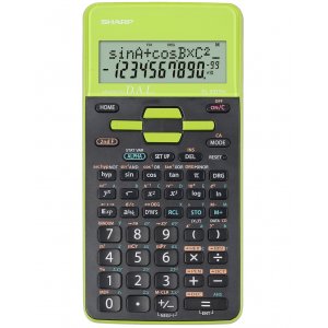 Calculator Stiintific, 10 Digits, 273 Functii, 161x80x15mm, Dual Power, Sharp El-531thgr-negru/verde