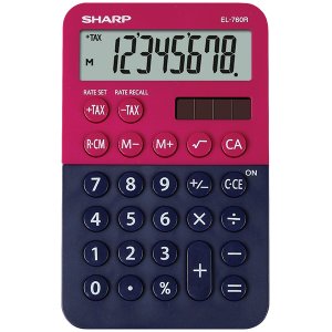 Calculator De Buzunar, 8 Digits, 120 X 76 X 23 Mm, Dual Power, Sharp El-760r-rb - Rosu/bleumarin Calculator De Buzunar, 8 Digits, 120 X 76 X 23 Mm, Dual Power, Sharp El-760r-rb - Rosu/bleumarin