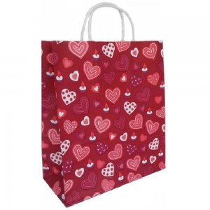 Pungi Cadou cu Inimioare, Dimensiune 25x10x30 cm, 50 Buc/Bax, Sacose pentru Evenimente Pungi Cadou cu Inimioare, Dimensiune 25x10x30 cm, 50 Buc/Bax, Sacose pentru Evenimente