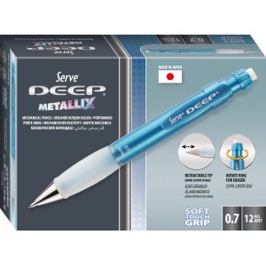Creion Mecanic Deep, 0.7 Mm, Corp Albastru Metalizat Creion Mecanic Deep, 0.7 Mm, Corp Albastru Metalizat