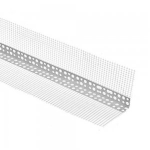 Set 25 Profile cu Plasa, 10x15mm x 2.5m, PVC, Plasa din Fibra de Sticla, Profil pentru Colturi, Coltar din PVC, Profil pentru Colturi cu Plasa, Coltar cu Plasa, Profil pentru Finisare, Profil cu Plasa PVC pentru Finisare Colturi