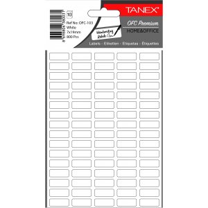 Etichete Autoadezive, 7 X 19 Mm, 800 Buc/set, Tanex, Alb Etichete Autoadezive, 7 X 19 Mm, 800 Buc/set, Tanex, Alb
