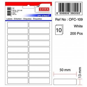 Etichete Autoadezive Albe, 13 X 50 Mm, 200 Buc/set, Tanex