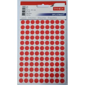 Etichete Autoadezive Color, D10 Mm, 540 Buc/set, Tanex - Rosu Etichete Autoadezive Color, D10 Mm, 540 Buc/set, Tanex - Rosu