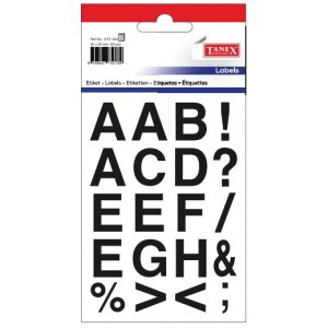 Etichete Cu Litere + Senme Ortografie, 20 X 20 Mm, 61buc/set, Tanex - Bold