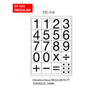 Etichete Cu Cifre, 0-9, 2 Folii/set, Tanex - 24mm Regular