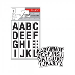 Etichete Autoadezive Cu Litere, A-z, 2 Folii/set, Tanex, 24mm Bold Etichete Autoadezive Cu Litere, A-z, 2 Folii/set, Tanex, 24mm Bold