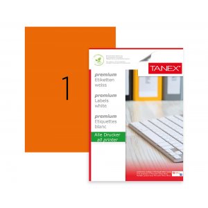 Etichete Color Autoadezive, 1/a4, 210 X 297mm, 25 Coli/top, Tanex - Orange Fluorescent Etichete Color Autoadezive, 1/a4, 210 X 297mm, 25 Coli/top, Tanex - Orange Fluorescent