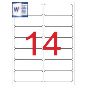 Etichete Transparente Autoadezive, 14/a4, 99.1 X 38.1mm, 25 Coli/top, Tanex - Colturi Rotunjite