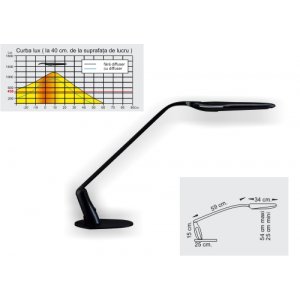 Lampa Fluorescenta Unilux Optimo - Neagra