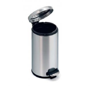 Cos Metalic Cu Capac Si Pedala Pentru Deschidere, 4,5 Litri, Vepa Bins - Stainless Steel Mat