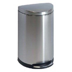 Cos Metalic Semirotund Cu Capac Si Pedala Pentru Deschidere, 40litri, Vepa Bins - Stainless Steel Ma
