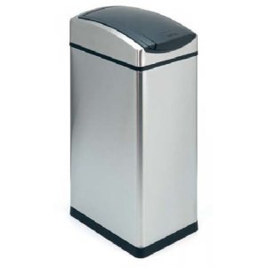 Cos Metalic Rectangular Cu Capac, 45 Litri, Vepa Bins Touch - Crom