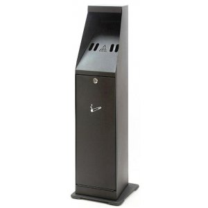 Scrumiera Metalica De Exterior, (24 X 24 X 88 Mm), Vepa Bins - Negru Scrumiera Metalica De Exterior, (24 X 24 X 88 Mm), Vepa Bins - Negru