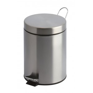 Cos Metalic Cu Pedala, Pentru Reziduuri, 12 Litri, Vepa Bins - Stainless Steel