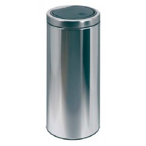 Cos Metalic Cu Capac Pentru Reziduuri, 30 Litri, Vepa Bins Flat Top - Crom