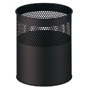 Cos Metalic De Birou, Cu Perforatii, Pentru Hartii, 15 Litri, Vepa Bins - Negru