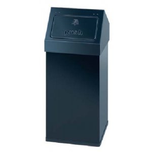 Cos Metalic Cu Capac Pentru Reziduuri, 110 Litri, Vepa Bins Carro - Negru